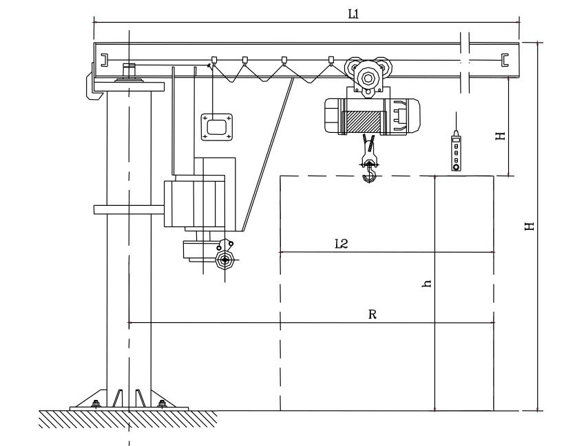 防爆電動(dòng)葫蘆懸臂吊廠家